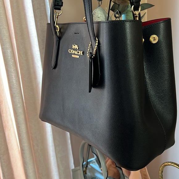 COACH 2-WAY BLACK REVERSIBLE CROSSBODY- TOTE PRISTINE - Picture 5 of 17